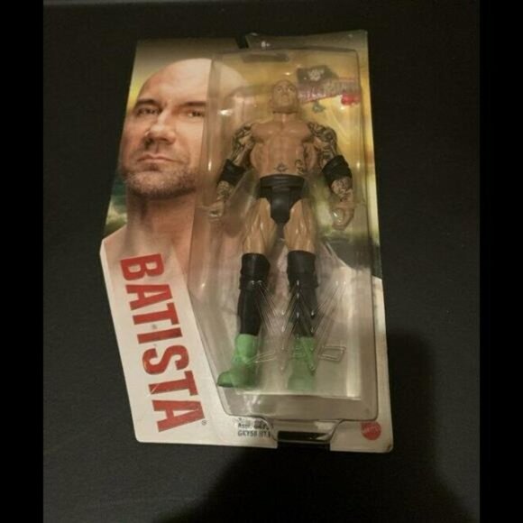 WWE Batista WrestleMania 36 Basic Figure Mattel Rare Green Attire Wrestling New
